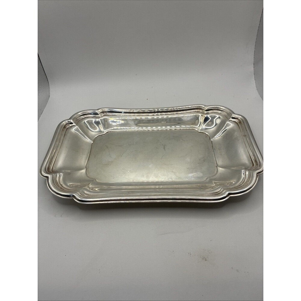 International Silver Chadwick #1513 Tray Silverplate 9” x 5.5” Vintage